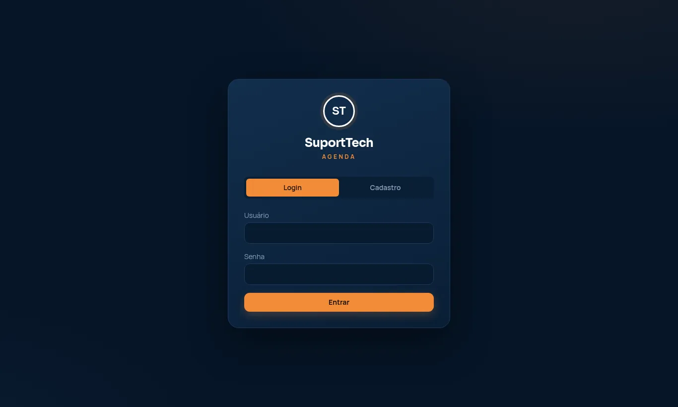 Tela do SuportTech Agenda
