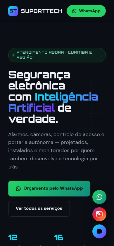 Tela do Site SuportTech