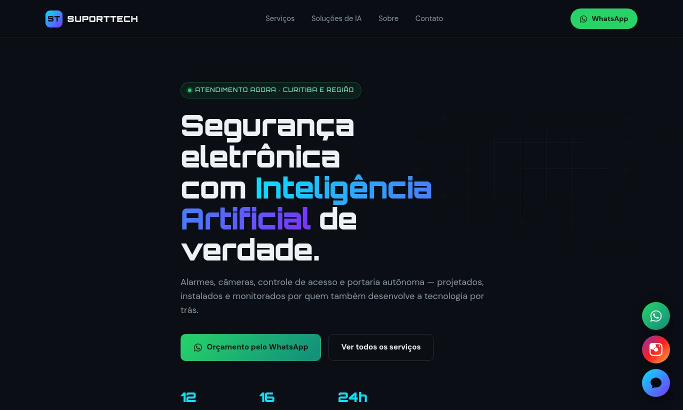 Tela do Site SuportTech